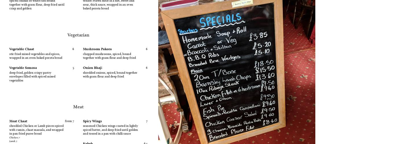 Bari at Bird In Hand Menu