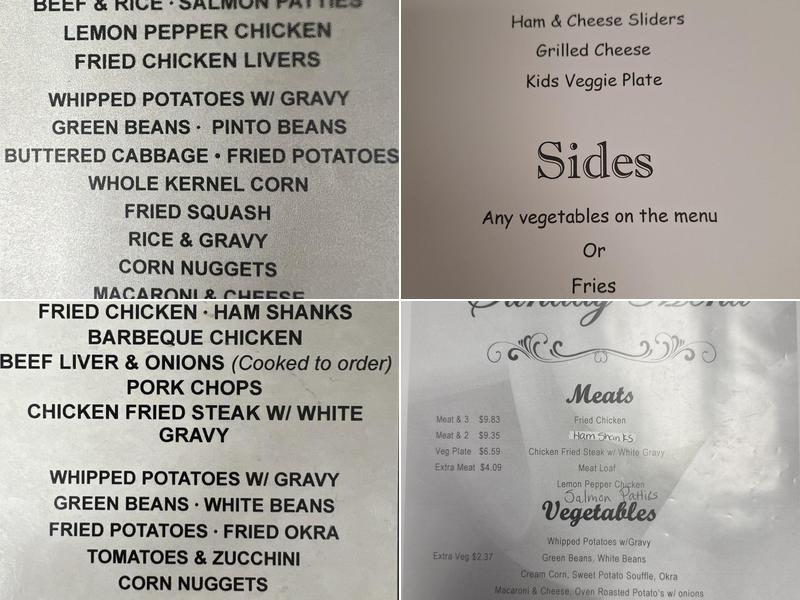 Edna's Menu