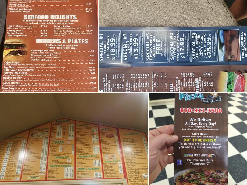 Riverside Pizza Menu