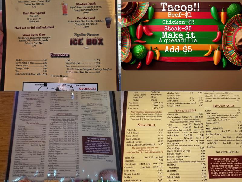 George's Pizza 'n Pub Menu