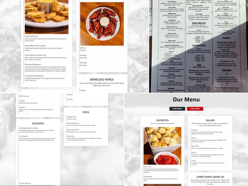 Pizza Hoss in Powell Menu