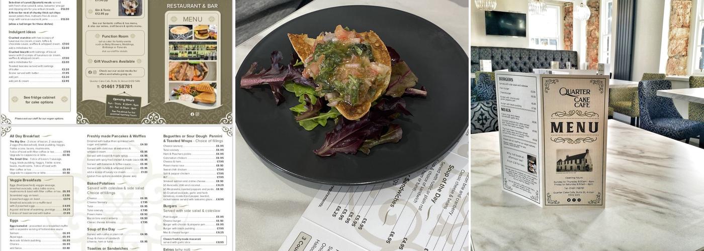 Quarter Cake Cafe Menu