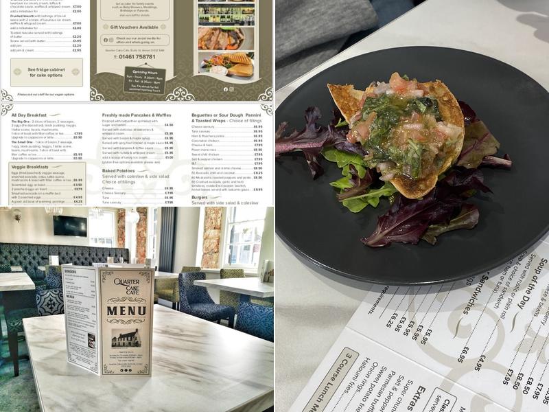 Quarter Cake Cafe Menu