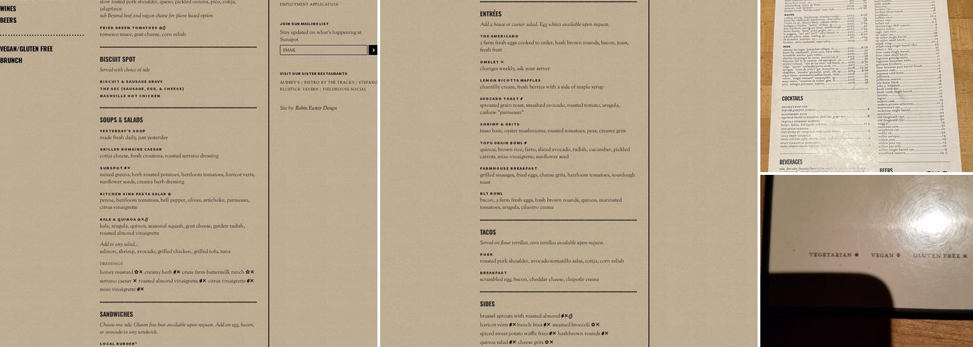 SUNSPOT Menu