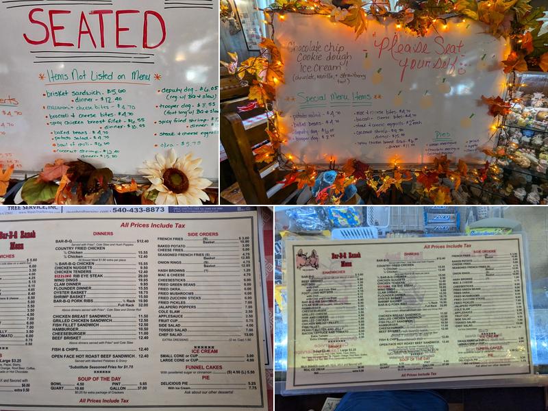 Bar-B-Q Ranch Menu