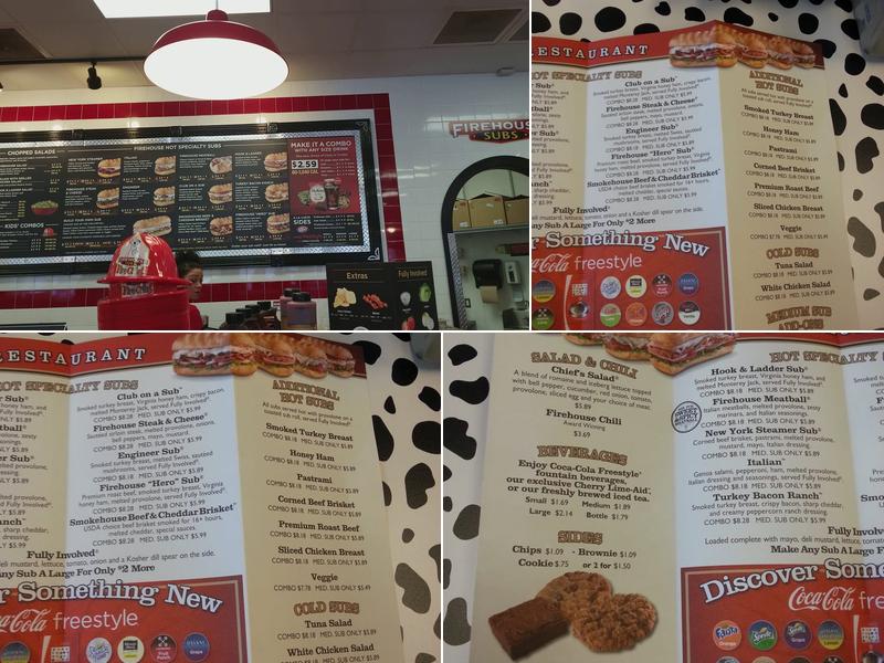 Firehouse Subs Grand Central Ave Menu