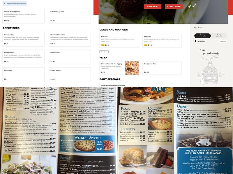 Aladdin Grill & Pizza Menu