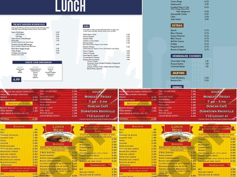 Duncan Cafe Menu