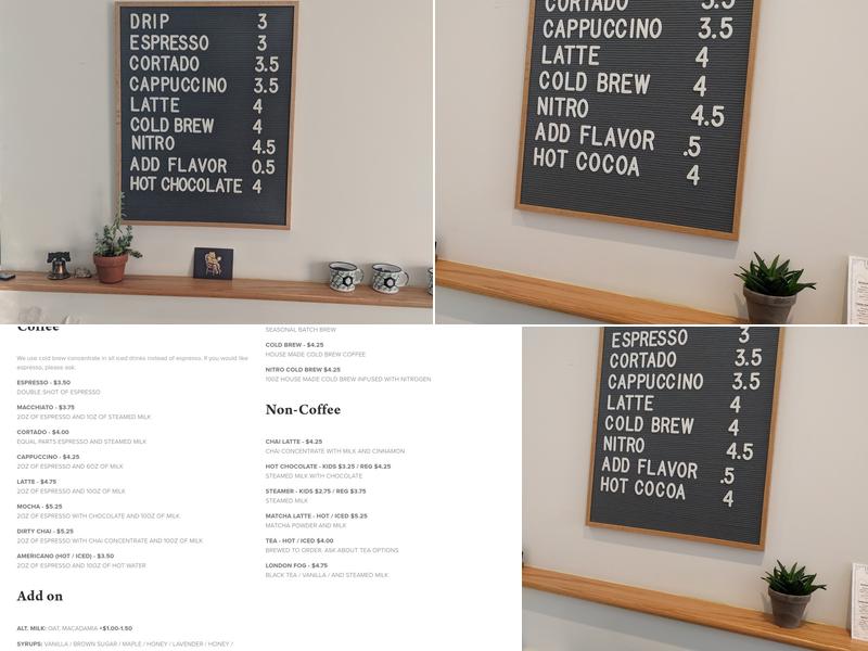 Honeybee Coffee Co. Menu