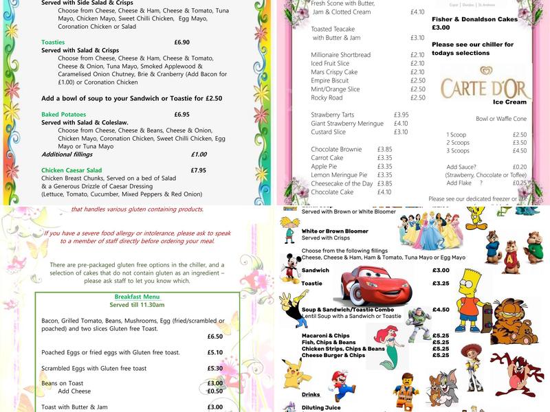 The Gardener's Rest Menu