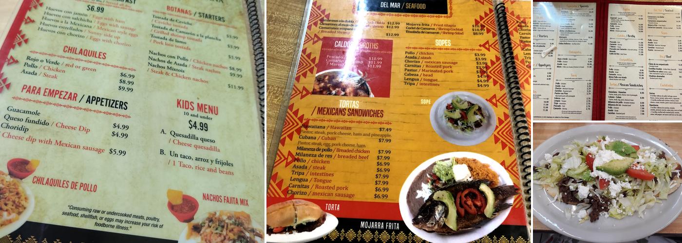 La Esperanza Menu