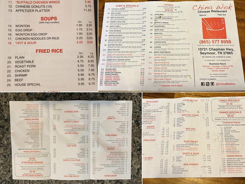 China Wok Menu
