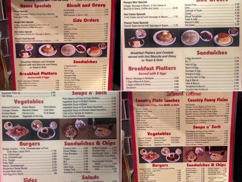 Tracy's Restaurant Menu