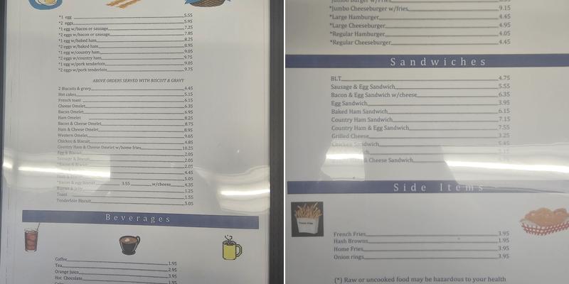 33 Diner Menu