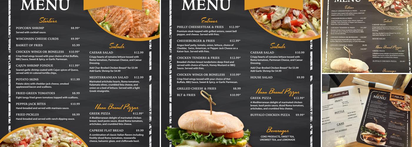 Hidden Trail Bar and Grill Menu