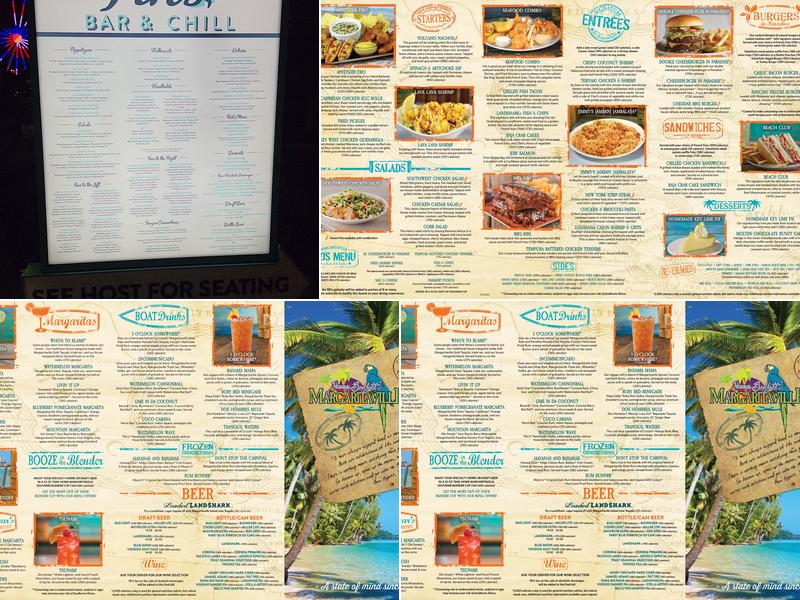 Margaritaville Restaurant - Pigeon Forge Menu