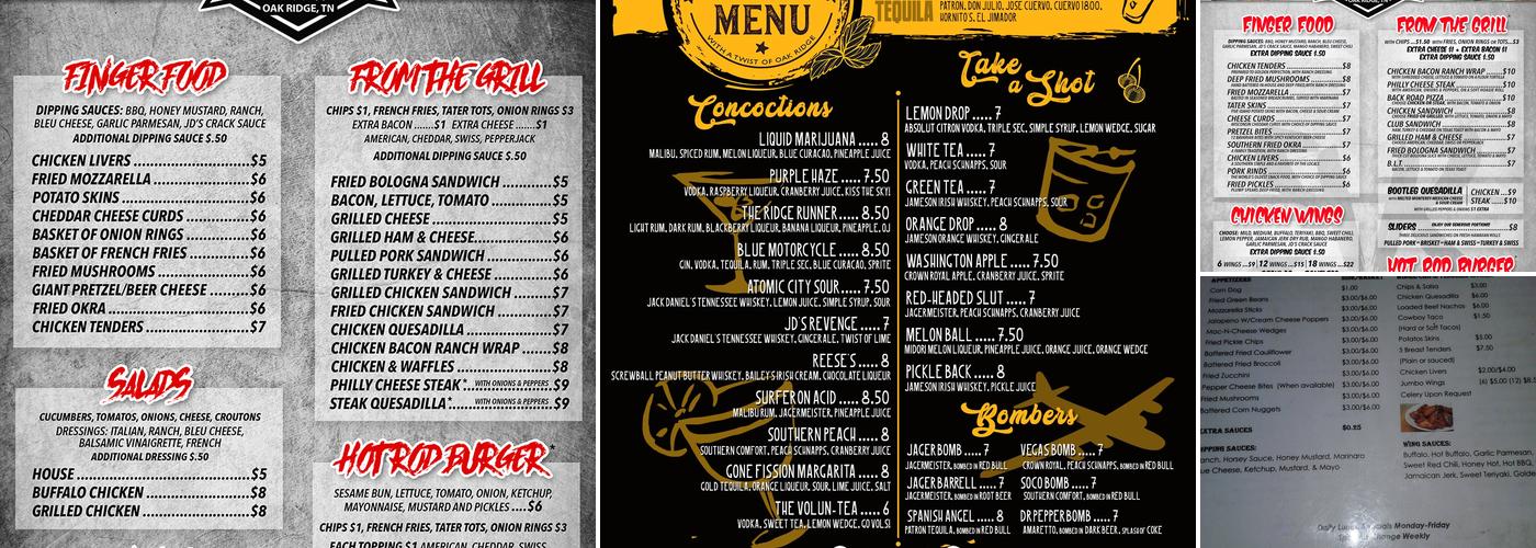 Ridge Runners Bar & Grill Menu