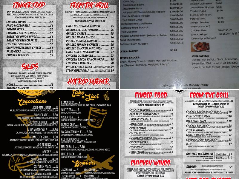 Ridge Runners Bar & Grill Menu