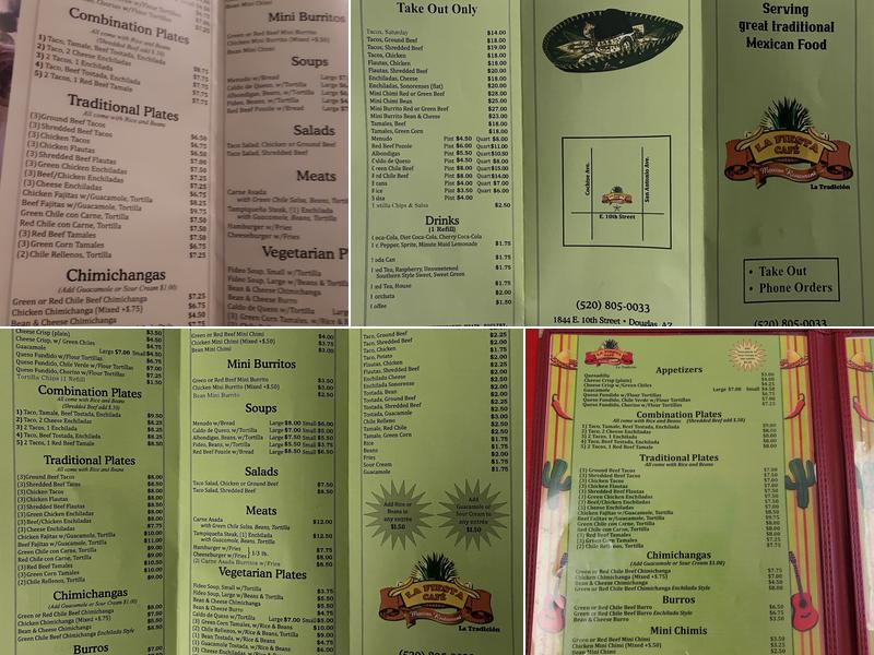 La Fiesta Café Menu