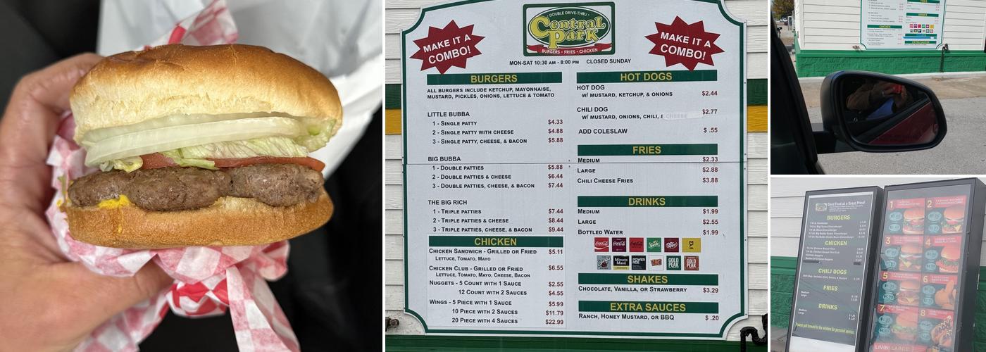 Central Park Menu