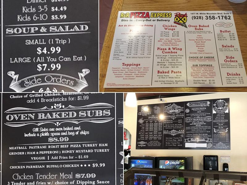 R & R Pizza Express Menu