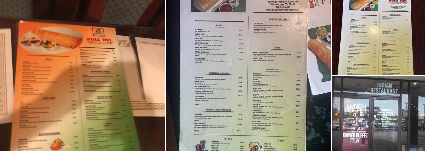 Dosa Hut Menu