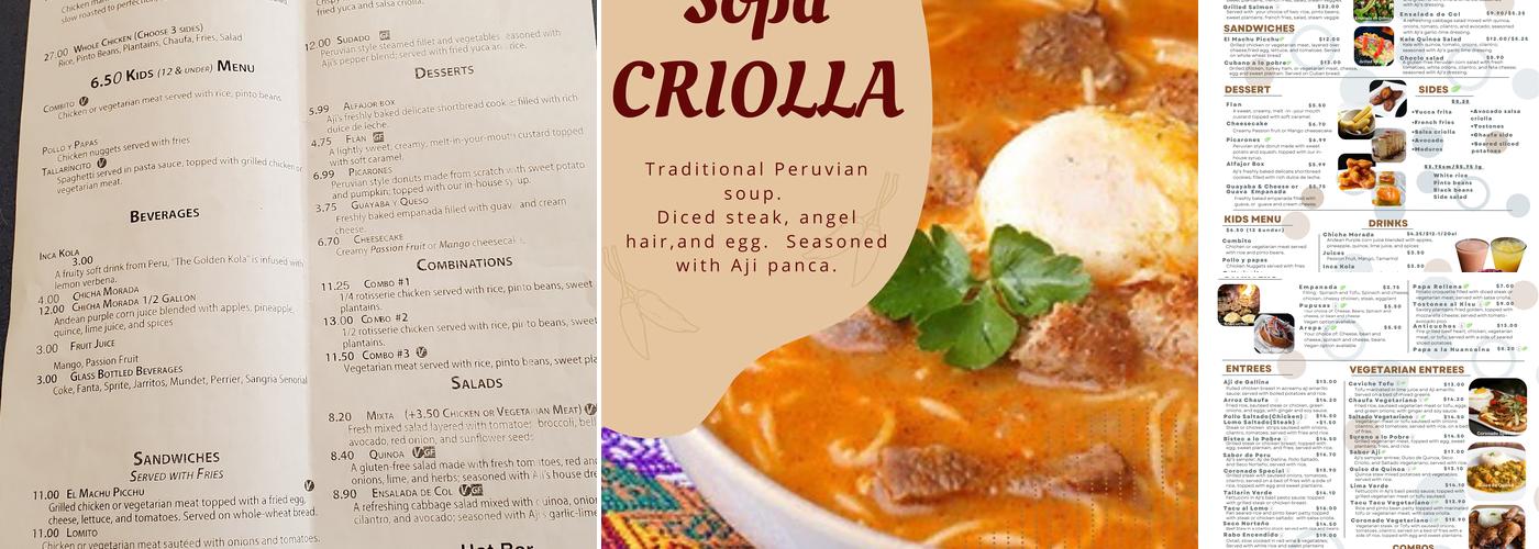 Aji Peruvian Restaurant Menu