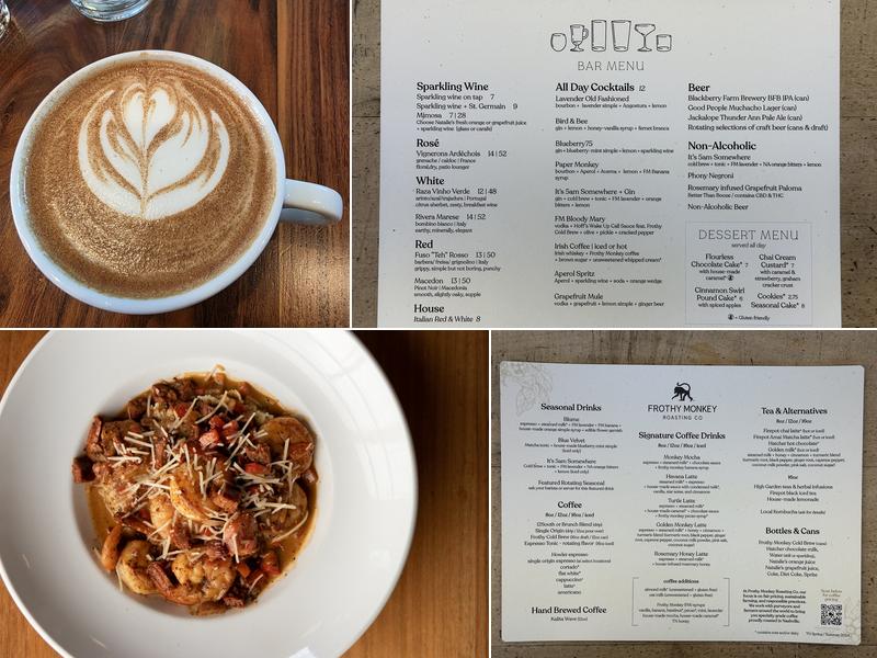 Frothy Monkey Menu