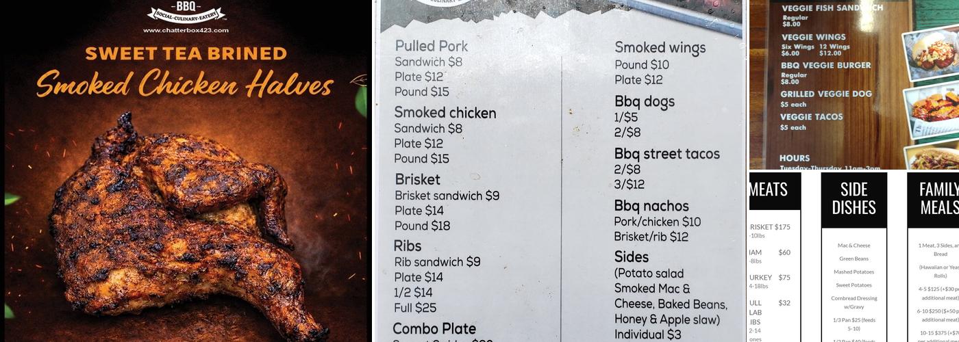 Chatter Box Cafe Menu