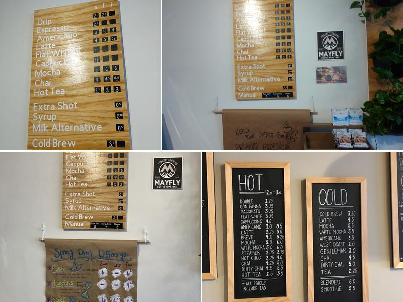 Cadence Coffee Company Menu