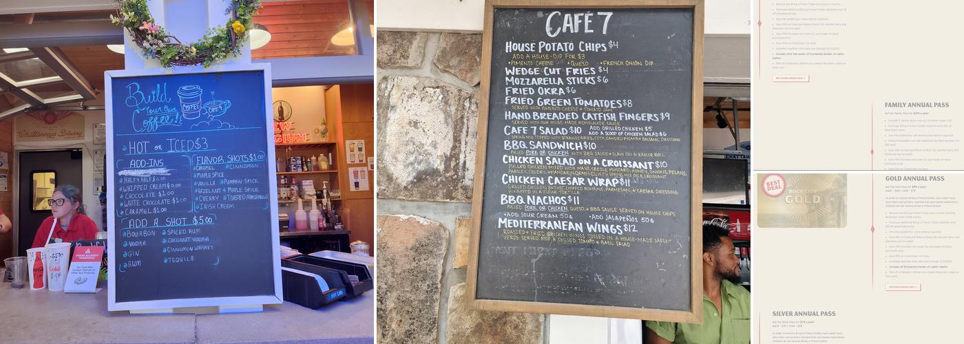 Rock City’s Cafe 7 Menu