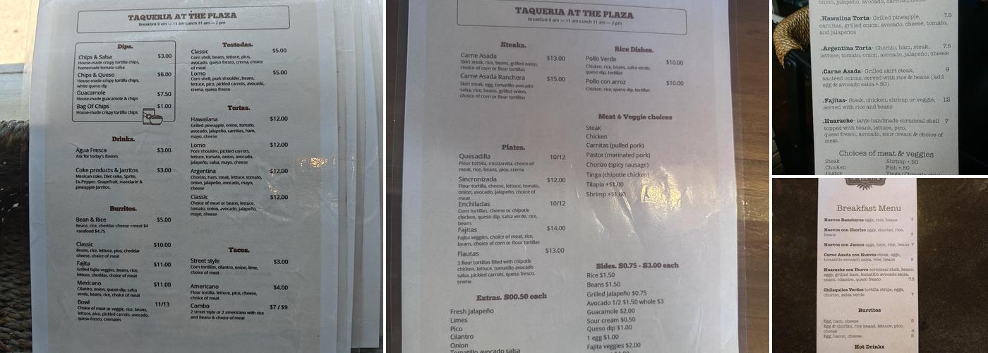 Taqueria Jalisco 2 ( Miller Plaza) Menu