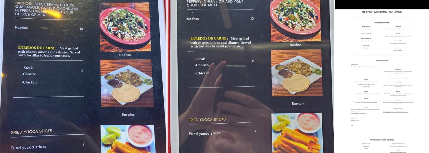 Conga Latin Food Menu