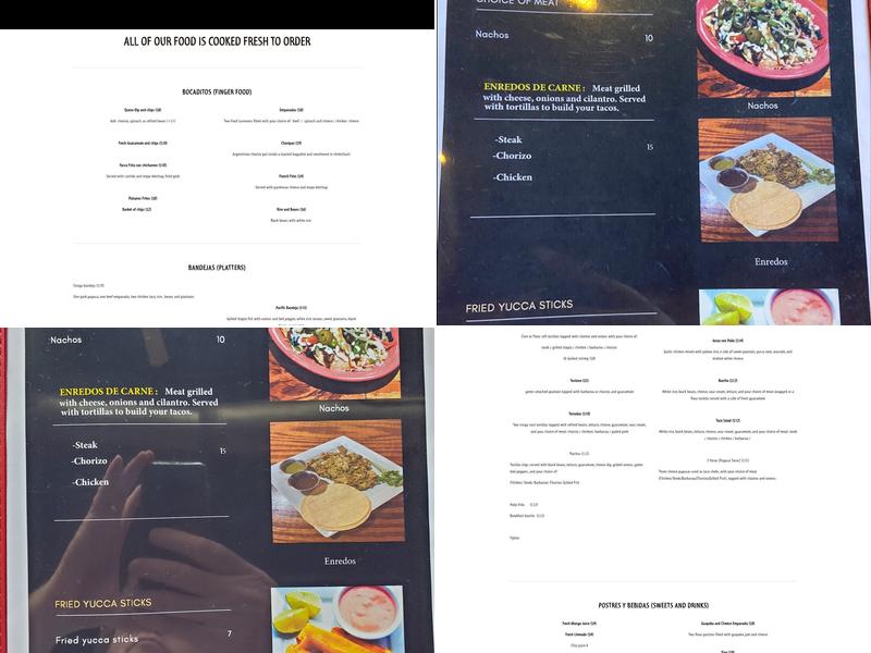 Conga Latin Food Menu