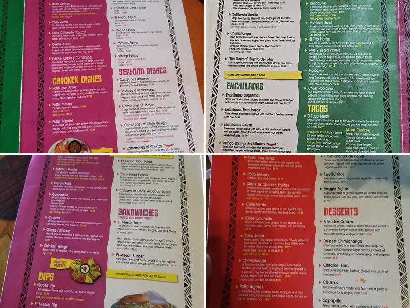 El Meson at Hamilton Place Menu