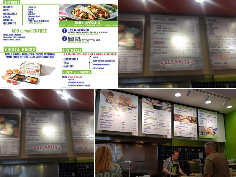 Salsarita's Fresh Mexican Grill Menu