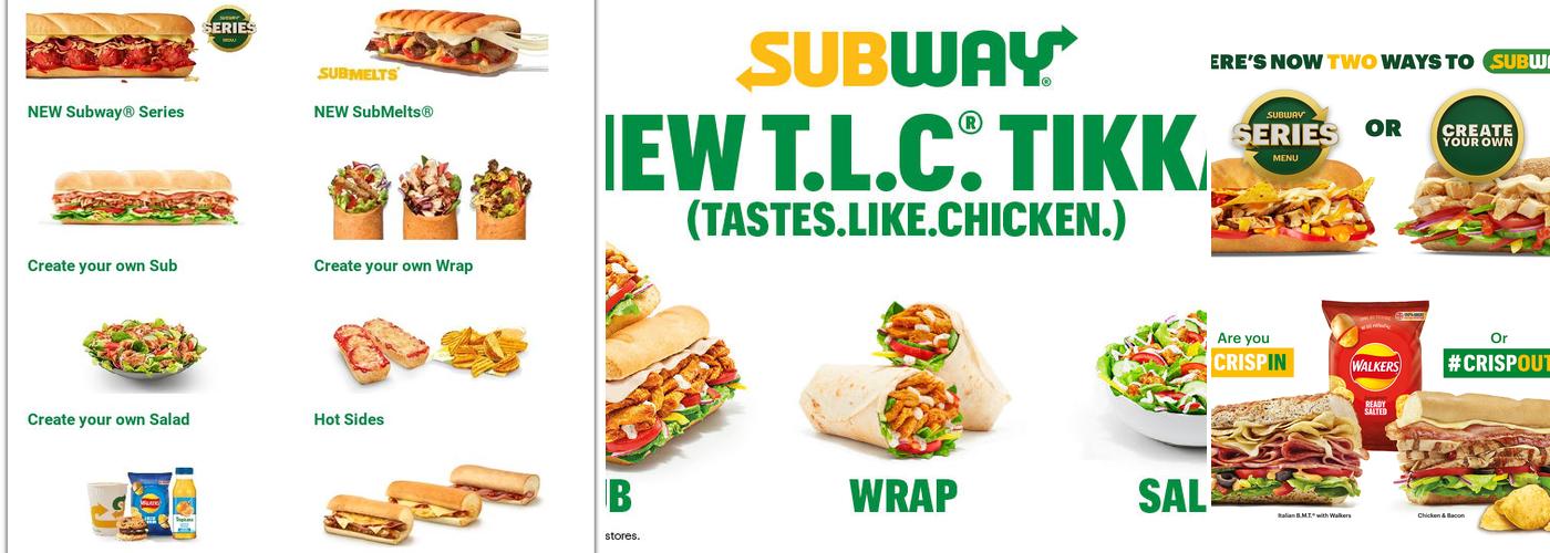 Subway Menu