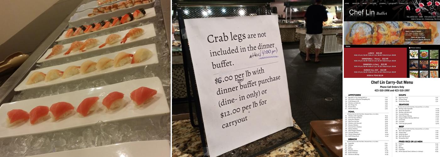 Chef Lin Buffet Menu