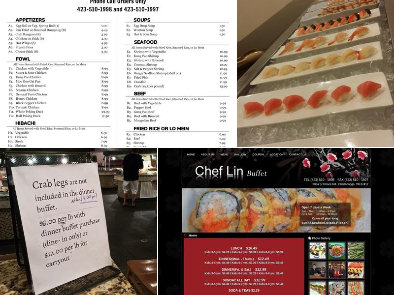 Chef Lin Buffet Menu