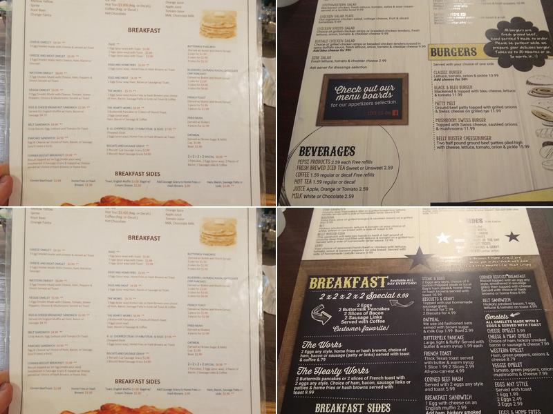 Deb's Corner Cafe Menu
