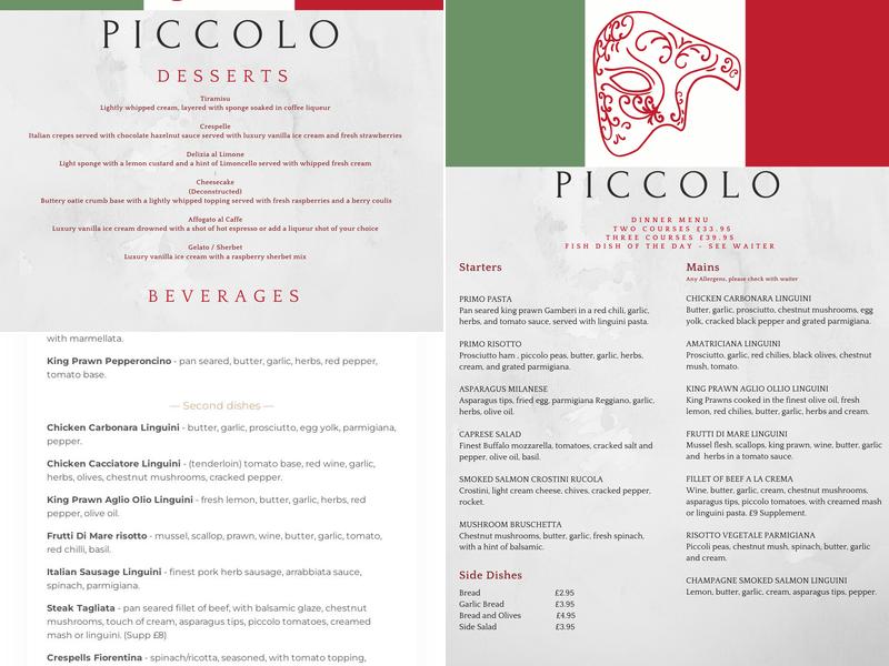 Piccolo Menu