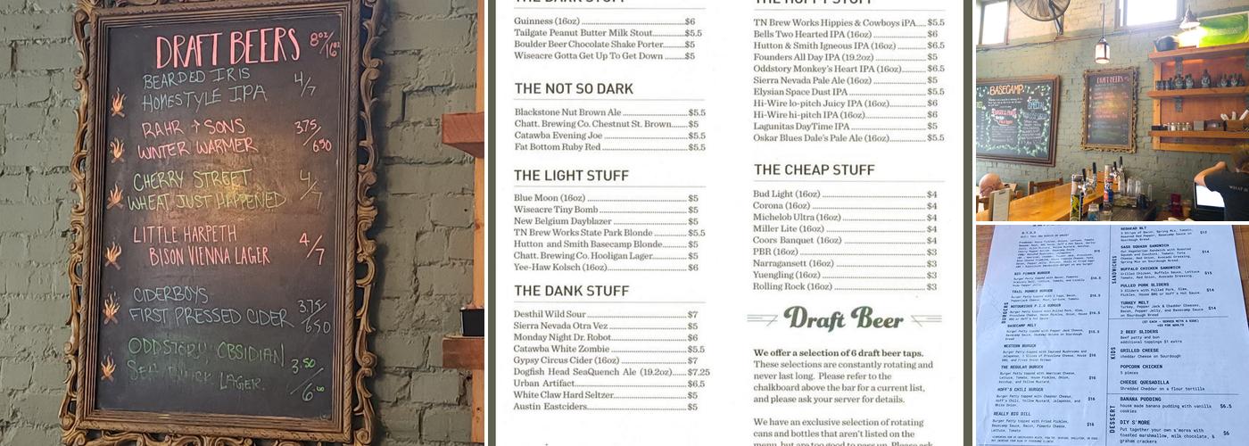 Basecamp Bar and Restaurant Menu