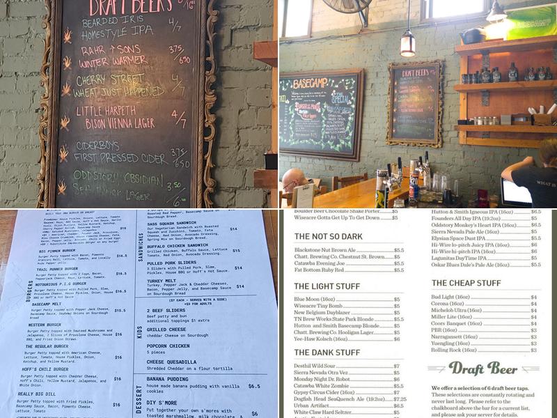 Basecamp Bar and Restaurant Menu