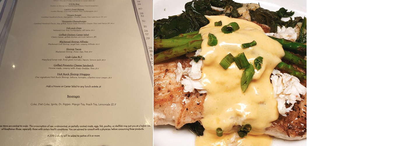 Catch Bar & Grill Menu