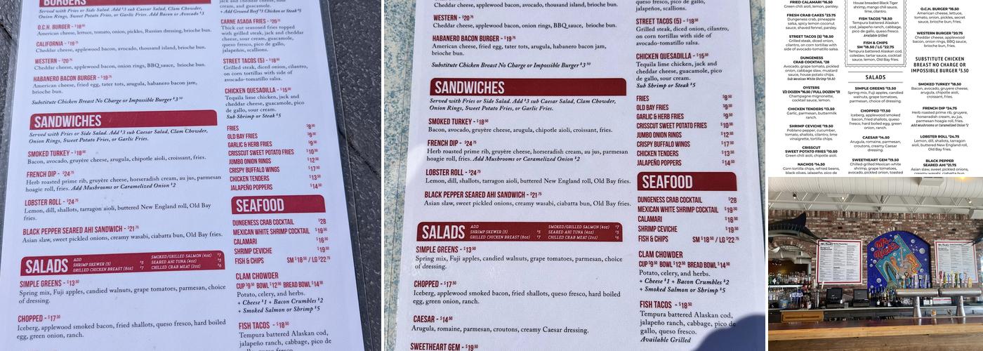 Mr. Rick's Menu