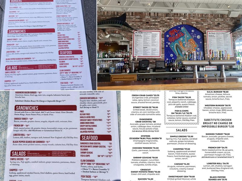 Mr. Rick's Menu