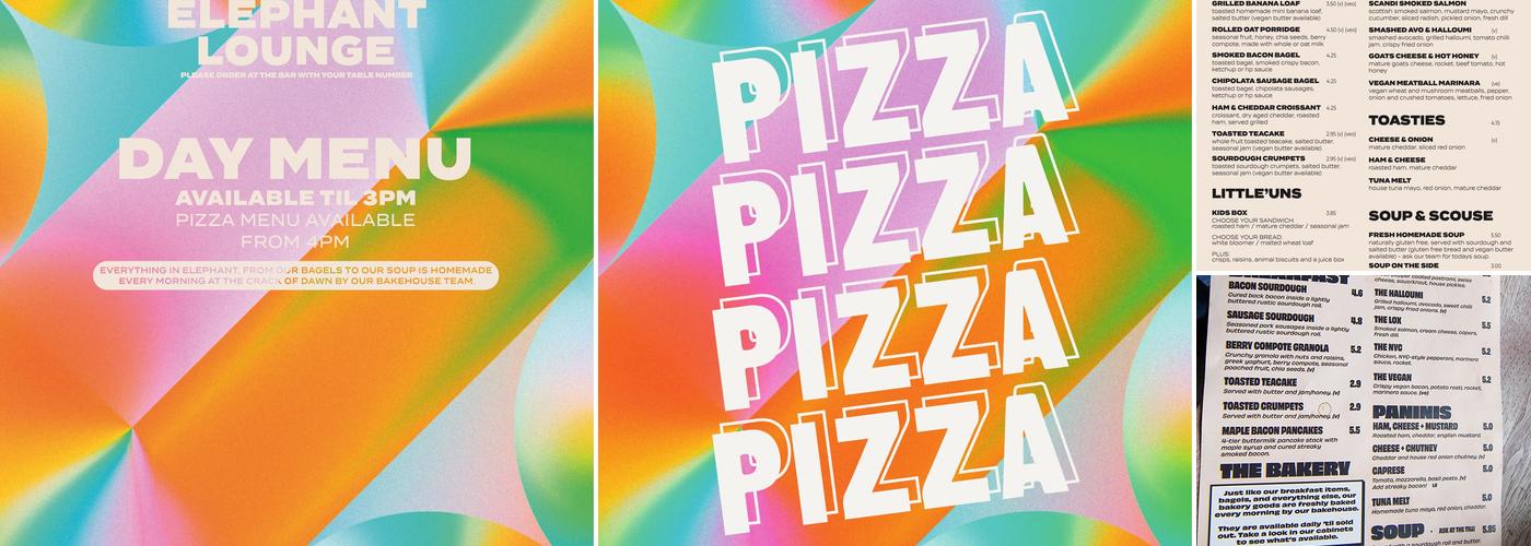Elephant Lounge Menu