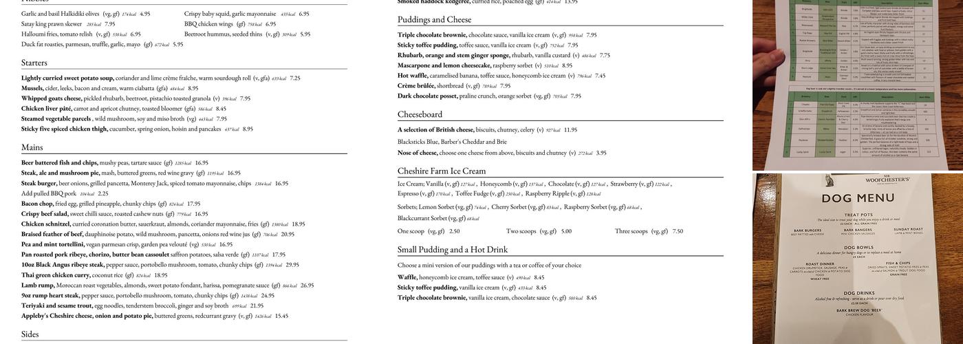 The Red Fox Menu