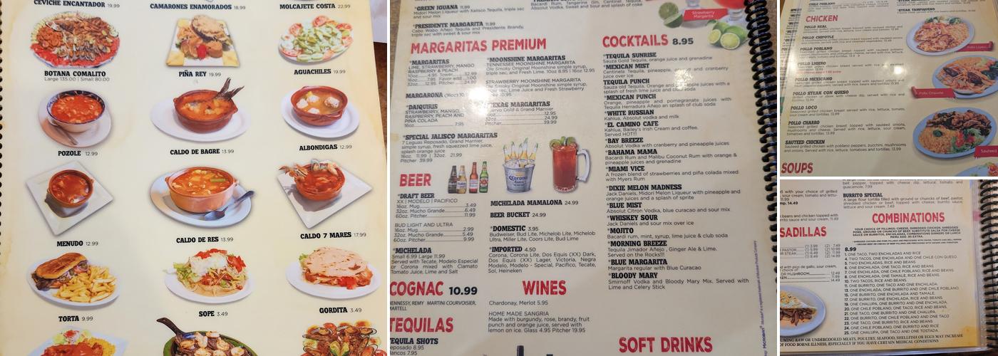 El Comal Mexican Restaurant Menu