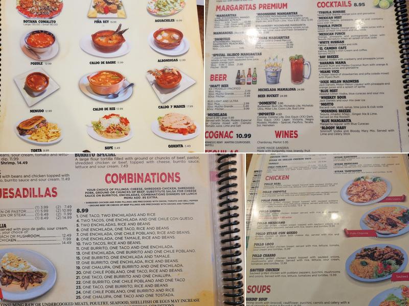El Comal Mexican Restaurant Menu